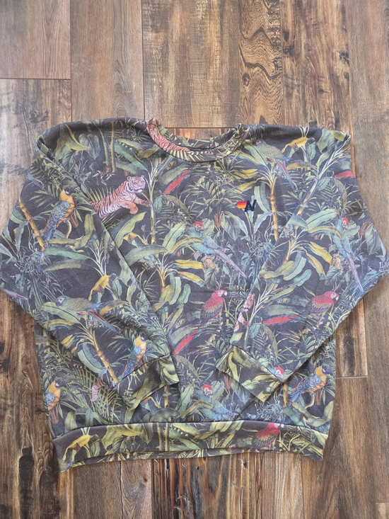Aviator Nation Tops - Aviator Nation UNISEX Jungle Print Crewneck Sweater - Green Multi
